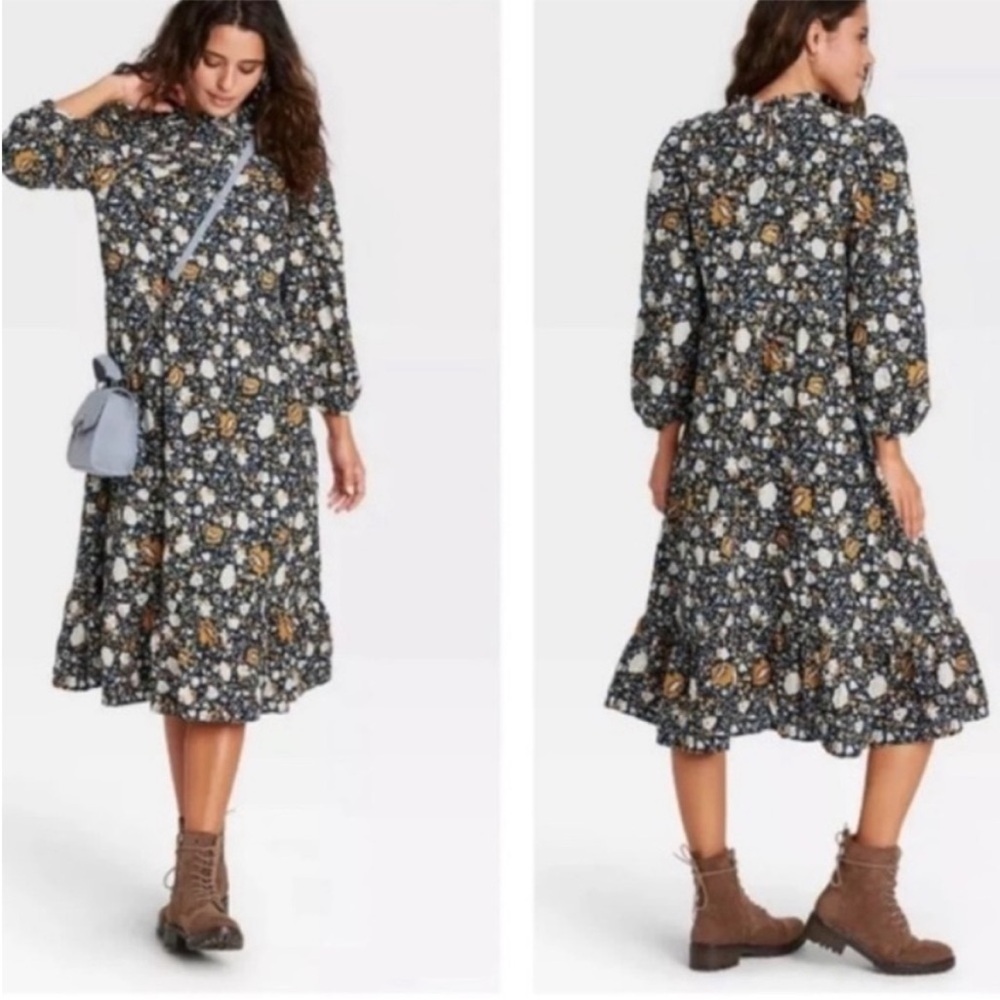 Universal Thread Boho Floral Print Midi/Maxi Dress Size XXL